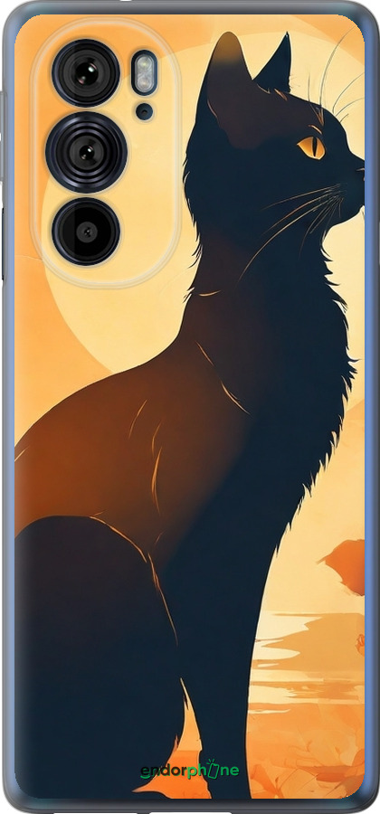 Силиконовый чехол Черная кошка v2 для Motorola Edge 30 Pro - 5830u-2826 изображение 