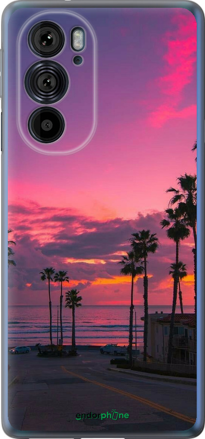 Силиконовый чехол Пальмы для Motorola Edge 30 Pro - 5873u-2826 изображение 