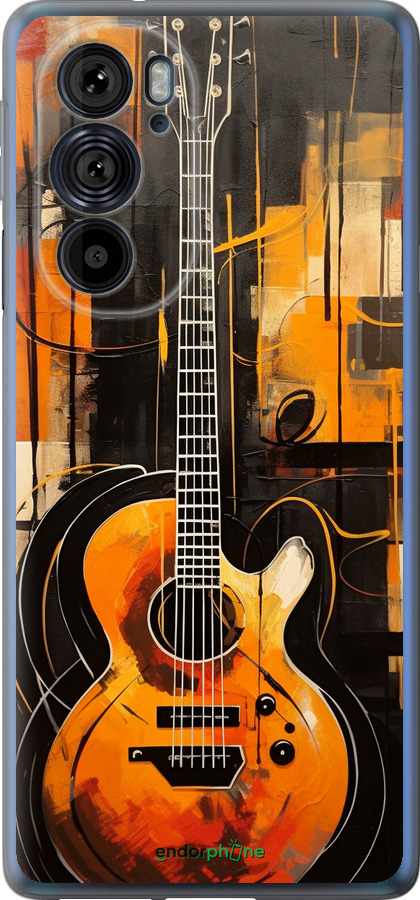 Силиконовый чехол Чехол для телефона Оранжевая Гитара для Motorola Edge 30 Pro - 5934u-2826 изображение 