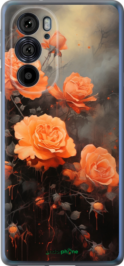 Силиконовый чехол Оранжевые розы для Motorola Edge 30 Pro - 5944u-2826 изображение 
