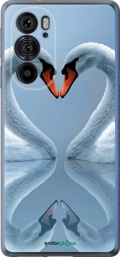 Силіконовий чехол Лебеді для Motorola Edge 30 Pro - 6007u-2826 изображение 