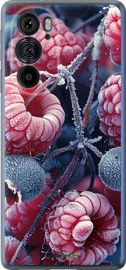 Силиконовый чехол Морозные ягоды для Motorola Edge 30 Pro - 6033u-2826 изображение 