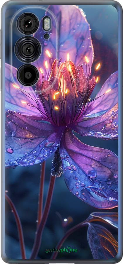 Силиконовый чехол Магический цветок для Motorola Edge 30 Pro - 6038u-2826 изображение 