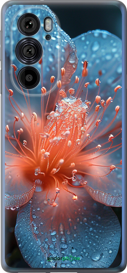 Силиконовый чехол Роса на цветке для Motorola Edge 30 Pro - 6039u-2826 изображение 