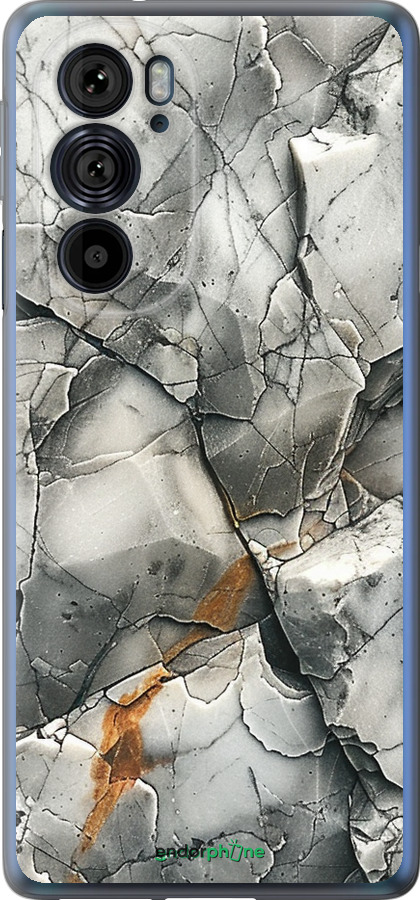 Силиконовый чехол Серый мрамор для Motorola Edge 30 Pro - 6041u-2826 изображение 