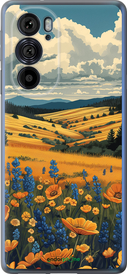 Силиконовый чехол Украинское поле для Motorola Edge 30 Pro - 6082u-2826 изображение 
