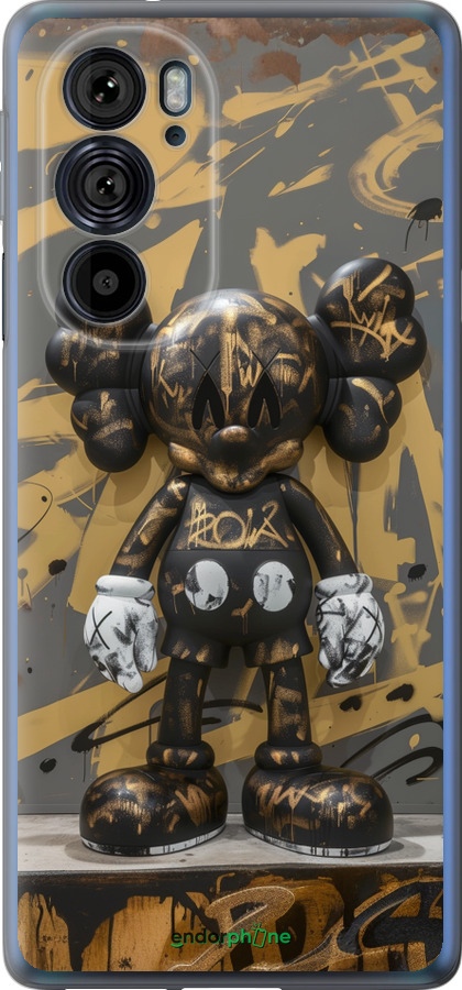 Силиконовый чехол Bronze kaws для Motorola Edge 30 Pro - 6097u-2826 изображение 