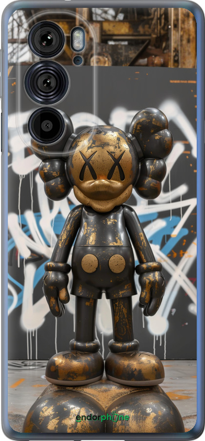 Силиконовый чехол Bronze kaws v3 для Motorola Edge 30 Pro - 6099u-2826 изображение 