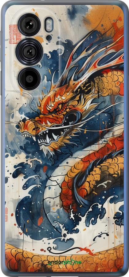 Силиконовый чехол Ярость дракона для Motorola Edge 30 Pro - 6112u-2826 изображение 