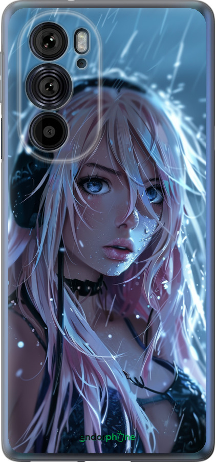 Силиконовый чехол Неоновый дождь для Motorola Edge 30 Pro - 6119u-2826 изображение 