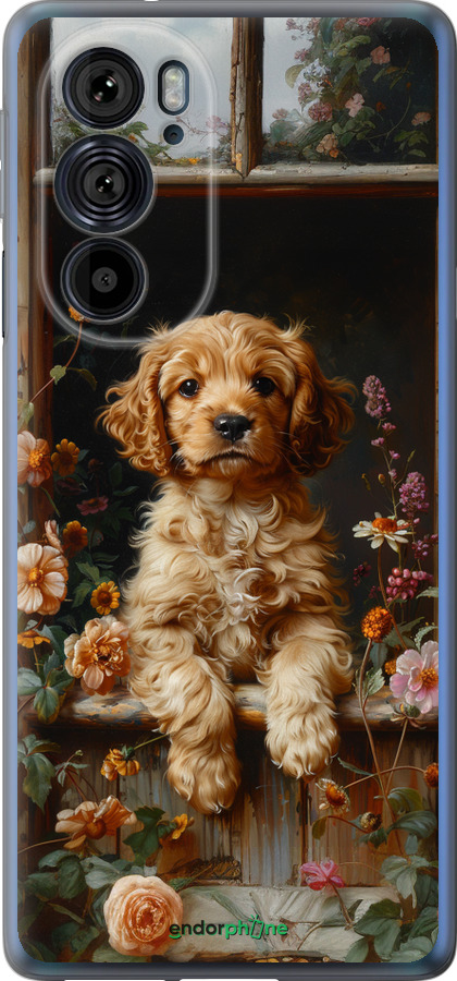 Силиконовый чехол Щенок cocker spaniel для Motorola Edge 30 Pro - 6136u-2826 изображение 