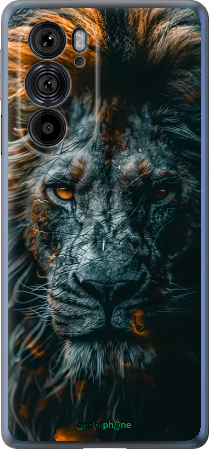Силиконовый чехол Лев в сумерках для Motorola Edge 30 Pro - 6154u-2826 изображение 