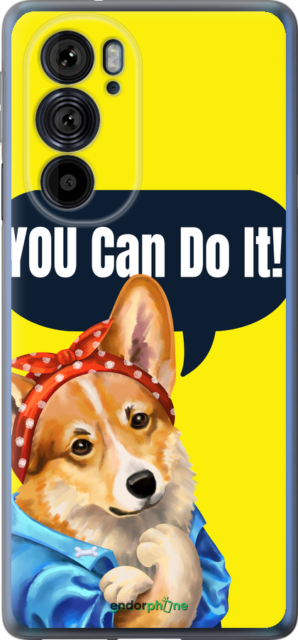 Силіконовий чехол чехол с корги You Can Do It для Motorola Edge 30 Pro - 6184u-2826 изображение 