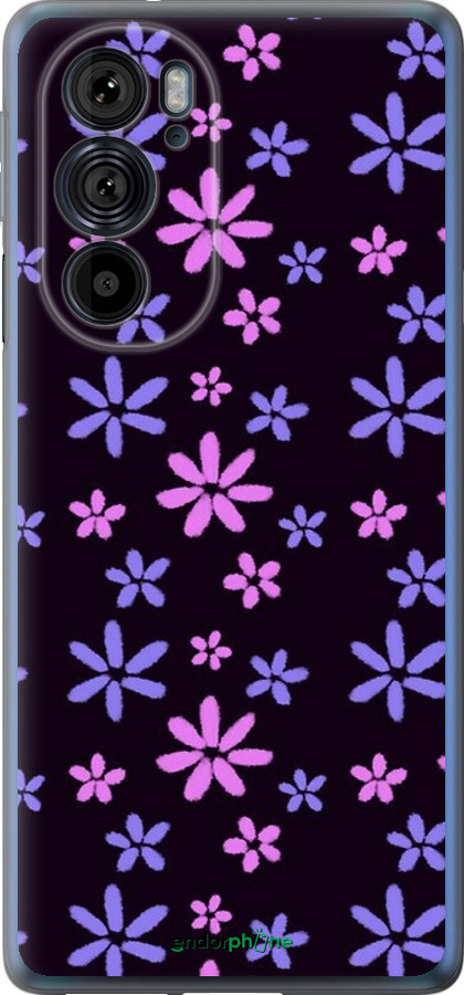 Силиконовый чехол с  цветами для Motorola Edge 30 Pro - 6258u-2826 изображение 