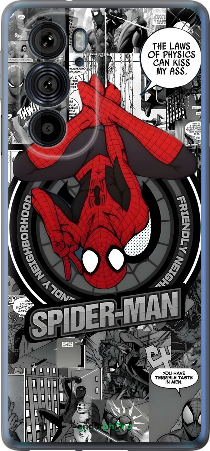 Силиконовый чехол Человек паук для Motorola Edge 30 Pro - 6279u-2826 изображение 