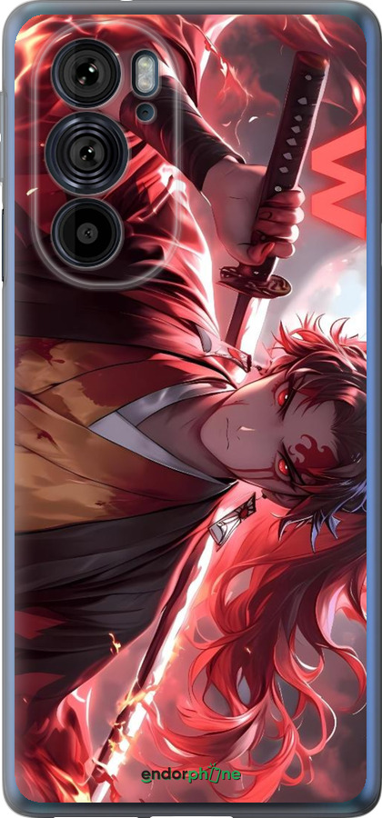Силиконовый чехол Аниме воин для Motorola Edge 30 Pro - 6281u-2826 изображение 