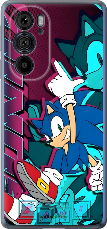 Силиконовый чехол Соник для Motorola Edge 30 Pro - 6284u-2826 изображение 