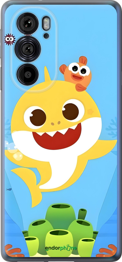 Силиконовый чехол Бейби Шарк для Motorola Edge 30 Pro - 6303u-2826 изображение 