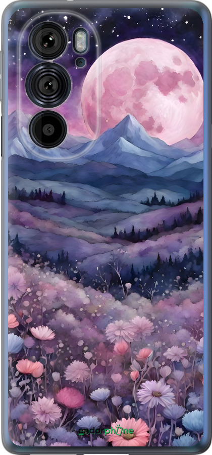 Силиконовый чехол Ночь луна арт для Motorola Edge 30 Pro - 6319u-2826 изображение 