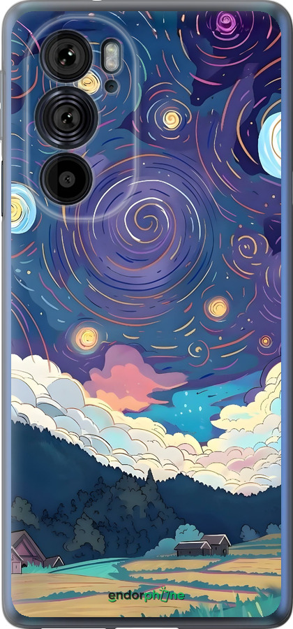 Силиконовый чехол Креативный арт для Motorola Edge 30 Pro - 6322u-2826 изображение 