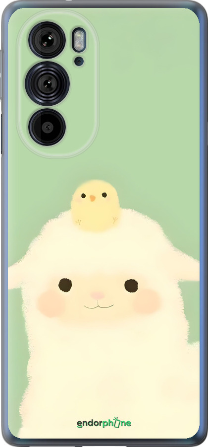 Силиконовый чехол Барашек и ципленок для Motorola Edge 30 Pro - 6369u-2826 изображение 