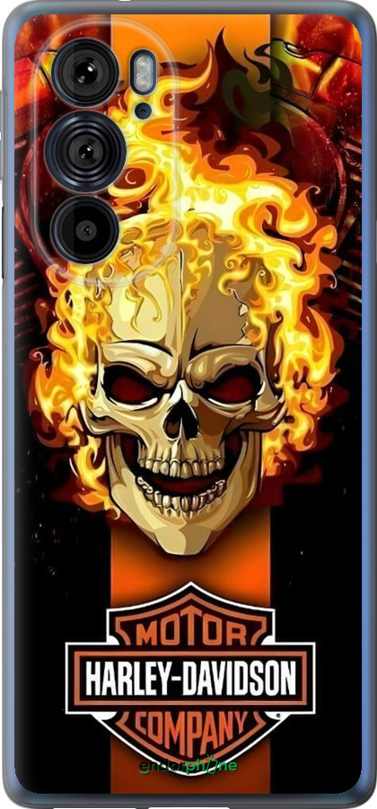 Силиконовый чехол Харлей девидсон для Motorola Edge 30 Pro - 6370u-2826 изображение 