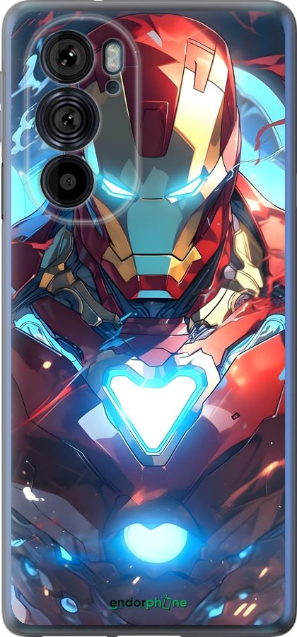 Силиконовый чехол Железный человек для Motorola Edge 30 Pro - 6372u-2826 изображение 