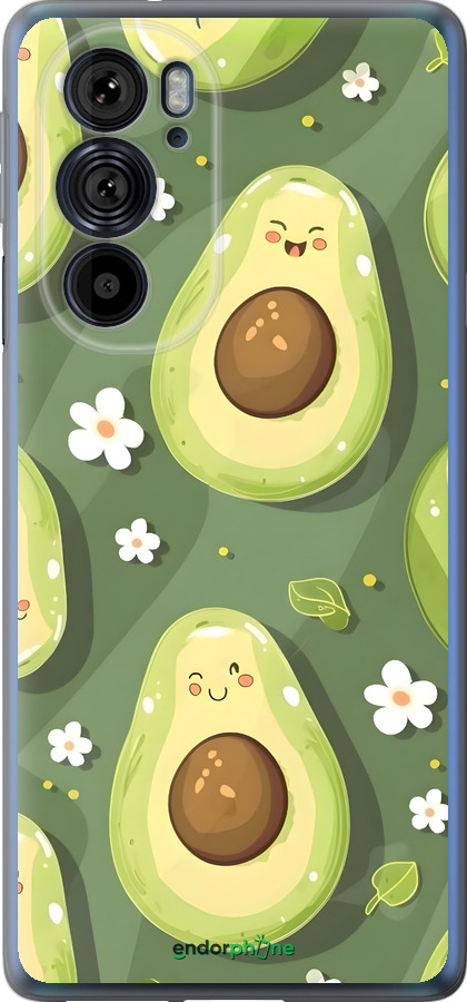 Силіконовий чехол Авокадо для Motorola Edge 30 Pro - 6380u-2826 изображение 