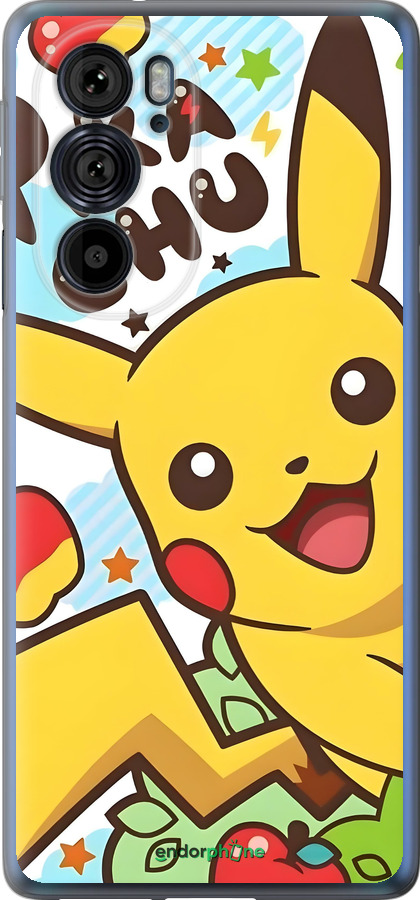 Силиконовый чехол Пикачу 2 для Motorola Edge 30 Pro - 6391u-2826 изображение 