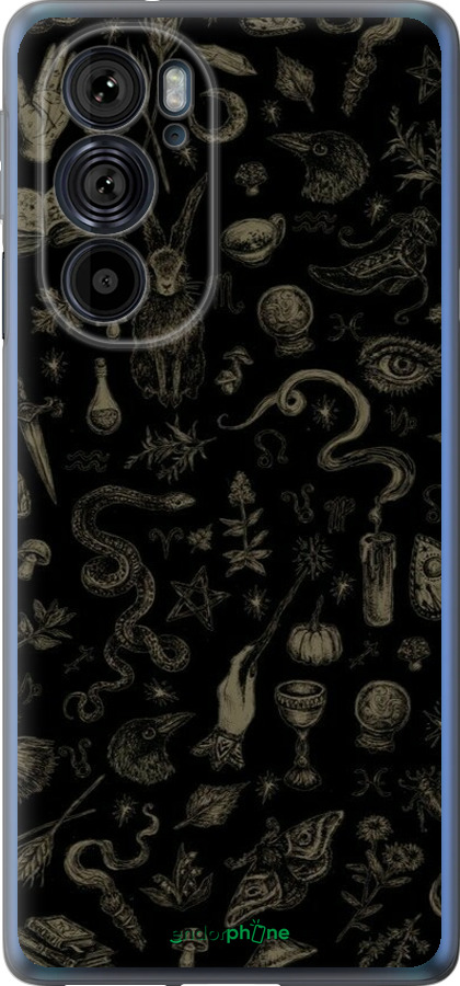 Силиконовый чехол Мистический коллаж с травами и магическими символами для Motorola Edge 30 Pro - 6428u-2826 изображение 