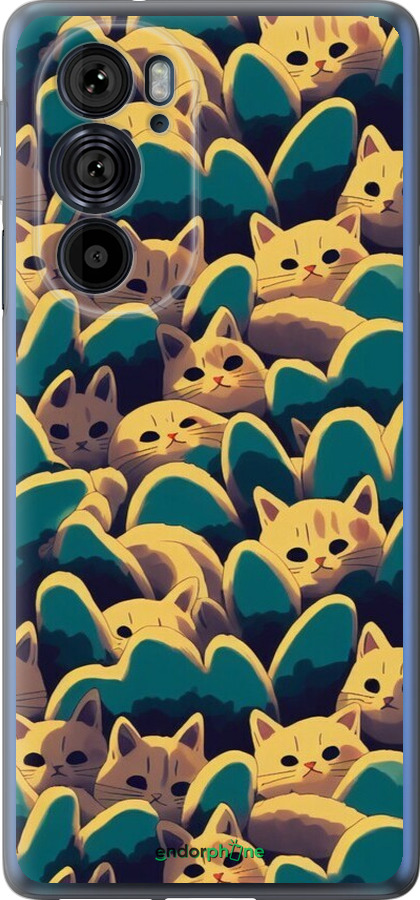 Силиконовый чехол С изображением кошек для Motorola Edge 30 Pro - 6429u-2826 изображение 