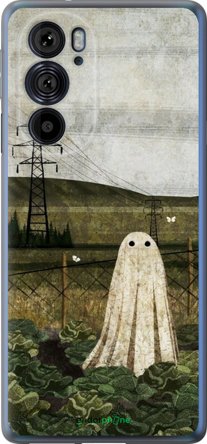 Силиконовый чехол Иллюстрация призрак в капусте для Motorola Edge 30 Pro - 6440u-2826 изображение 
