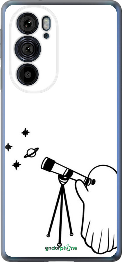 Силиконовый чехол Привидение астроном для Motorola Edge 30 Pro - 6444u-2826 изображение 