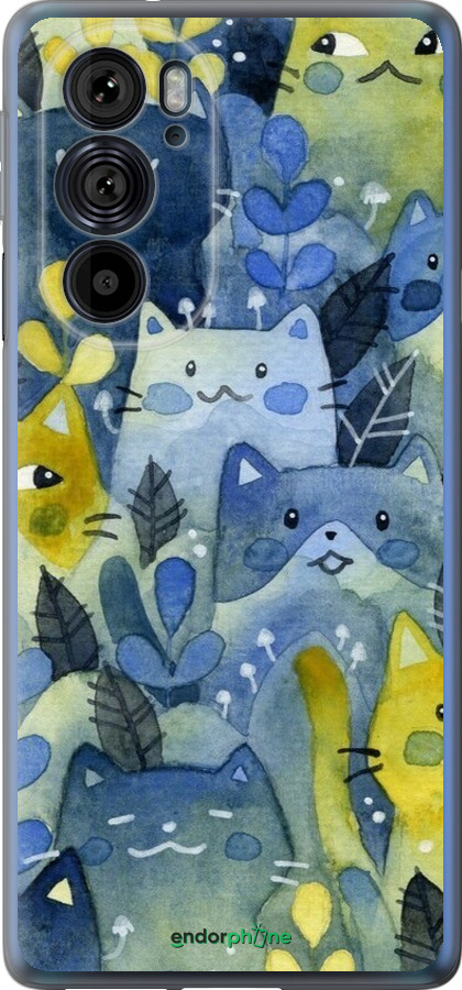 Силиконовый чехол С изображением кошачьего леса для Motorola Edge 30 Pro - 6447u-2826 изображение 