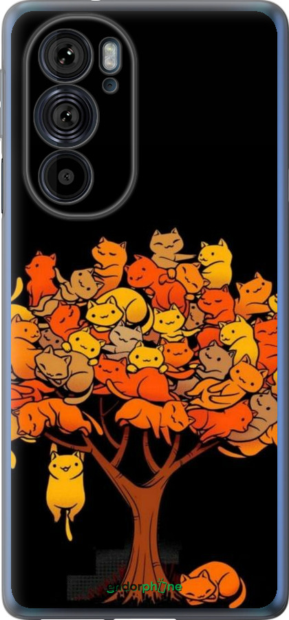 Силиконовый чехол Дерево и котики для Motorola Edge 30 Pro - 6516u-2826 изображение 
