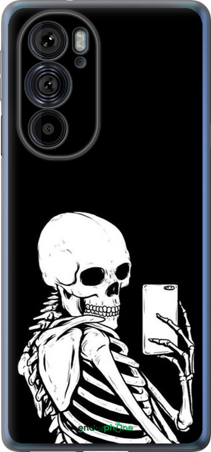 Силиконовый чехол Скелет делает Selfie для Motorola Edge 30 Pro - 6535u-2826 изображение 