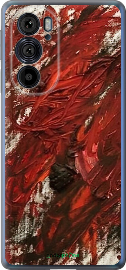 Силиконовый чехол Абстрактная композиция в красных тонах для Motorola Edge 30 Pro - 6541u-2826 изображение 