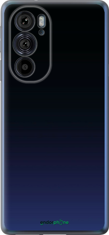 Силиконовый чехол Градиент в тёмно - синем стиле для Motorola Edge 30 Pro - 6542u-2826 изображение 