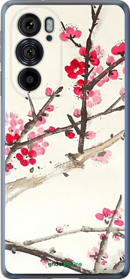 Силиконовый чехол Принт с изображением цветения сакуры для Motorola Edge 30 Pro - 6545u-2826 изображение 