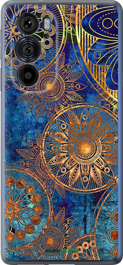 Силиконовый чехол Золотой узор для Motorola Edge 30 Pro - 678u-2826 изображение 