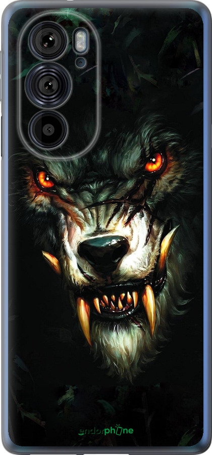 Силиконовый чехол Дьявольский волк для Motorola Edge 30 Pro - 833u-2826 изображение 