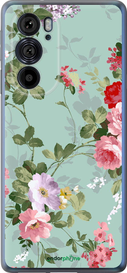 Силиконовый чехол Цветочные обои 2 для Motorola Edge 30 Pro - 862u-2826 изображение 