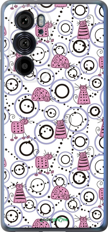 Силиконовый чехол Смешные коты для Motorola Edge 30 Pro - 907u-2826 изображение 