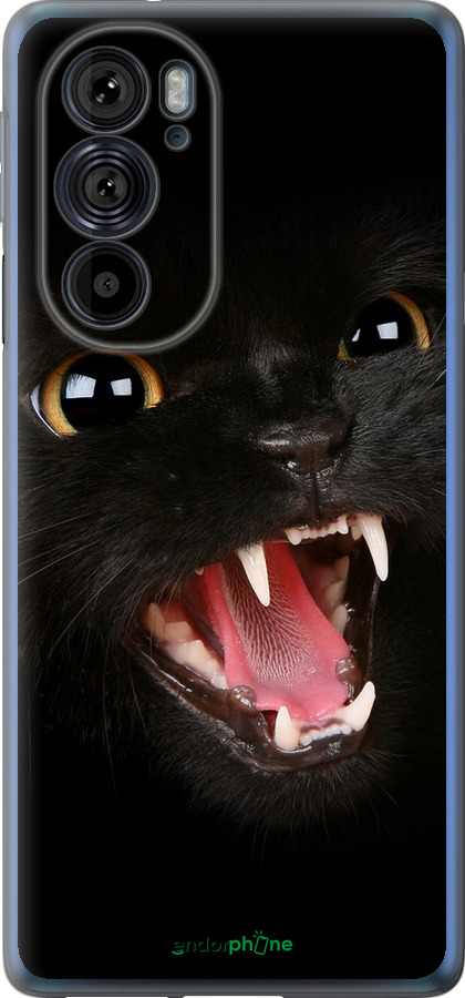 Силиконовый чехол Чёрная кошка для Motorola Edge 30 Pro - 932u-2826 изображение 