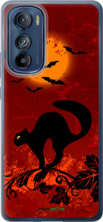 Силіконовий чехол Чорна кішка під місяцем для Motorola Edge 30 - 1190u-2840 изображение 
