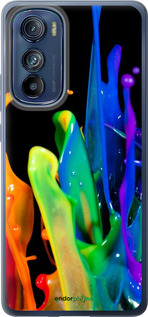 Силиконовый чехол брызги краски для Motorola Edge 30 - 3957u-2840 изображение 