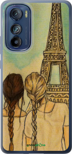 Силиконовый чехол Девушки в Париже для Motorola Edge 30 - 3980u-2840 изображение 