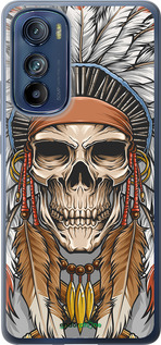 Силиконовый чехол Череп индейца для Motorola Edge 30 - 4032u-2840 изображение 