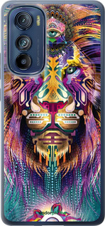 Силиконовый чехол Люминесцентный лев для Motorola Edge 30 - 4037u-2840 изображение 