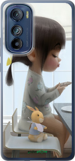 Силиконовый чехол Милая девочка с зайчиком для Motorola Edge 30 - 4039u-2840 изображение 